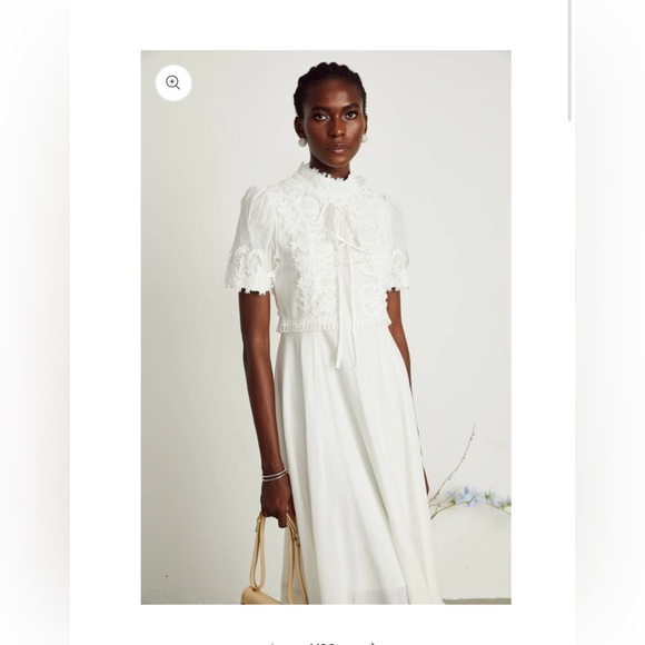sachin and babi light blue dress Jacqueline Ferrar Elegant White Lace Wedding Dress